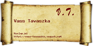 Vass Tavaszka névjegykártya