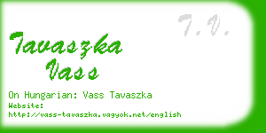 tavaszka vass business card